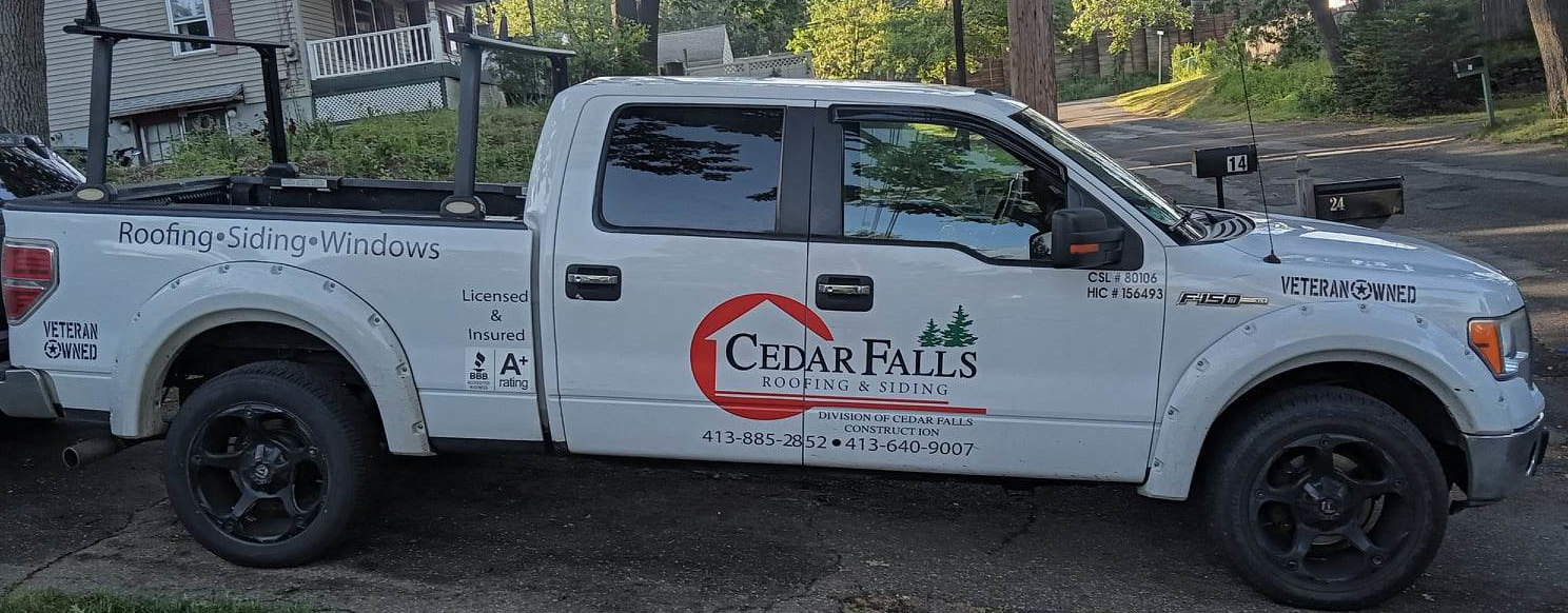 Cedar Falls Roofing & Siding Truck